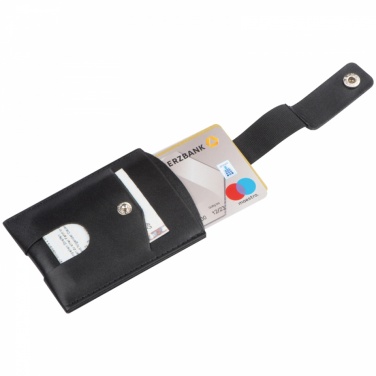 Logo trade corporate gifts image of: RFID Card case, Black color