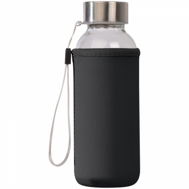 Logotrade advertising products photo of: Drinking bottle with neoprene sleeve, Black/White