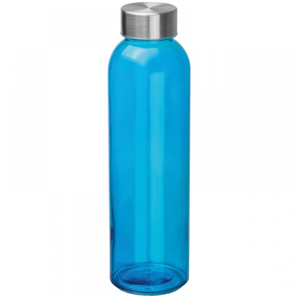 Logo trade advertising product photo of: Transparent drinking bottle with imprint, blue