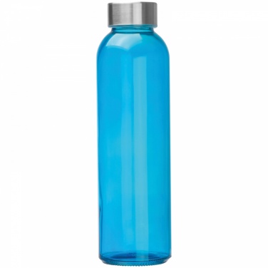 Logo trade promotional items image of: Transparent drinking bottle with imprint, blue