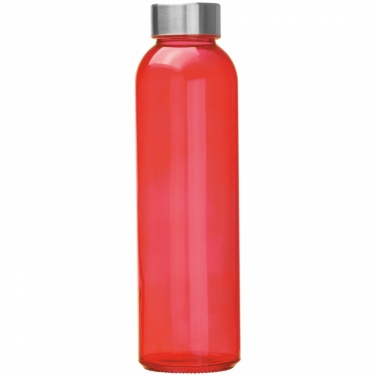 Logotrade promotional giveaway image of: Transparent drinking bottle with grey lid, red