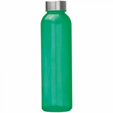 Logo trade corporate gifts picture of: Transparent drinking bottle with grey lid, green