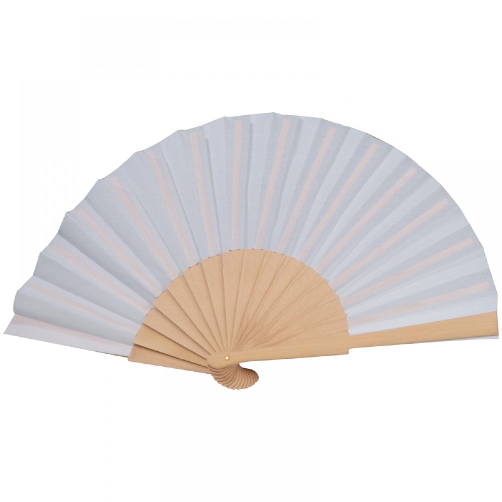 Logotrade promotional giveaway picture of: Paper hand fan, White