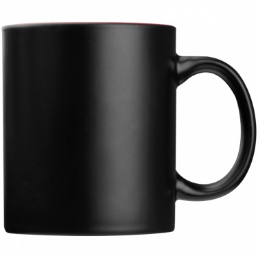 Logotrade advertising products photo of: Black mug with colored inside, Red