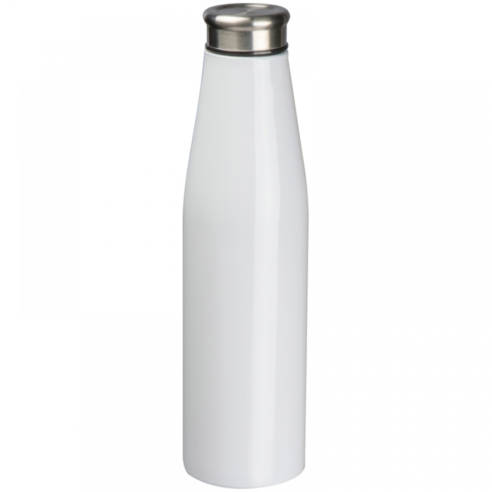 Logo trade corporate gifts image of: Drinking bottle 750 ml, White