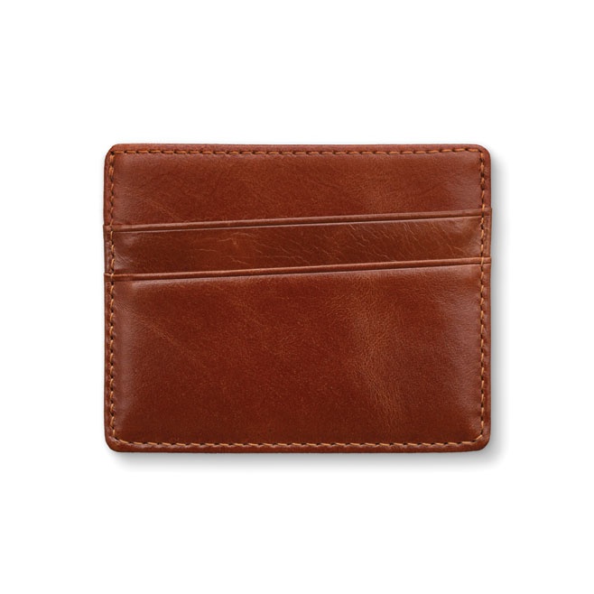 Logotrade promotional product picture of: Leather card holder, brown
