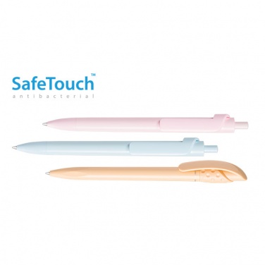 Logo trade promotional products picture of: Golff Safe Touch antibacterial ballpoint pen, blue
