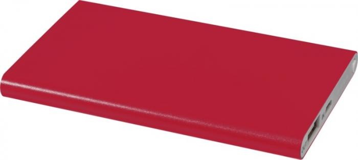 Logotrade promotional item picture of: Aluminium Power Bank Pep, 4000 mAh, red