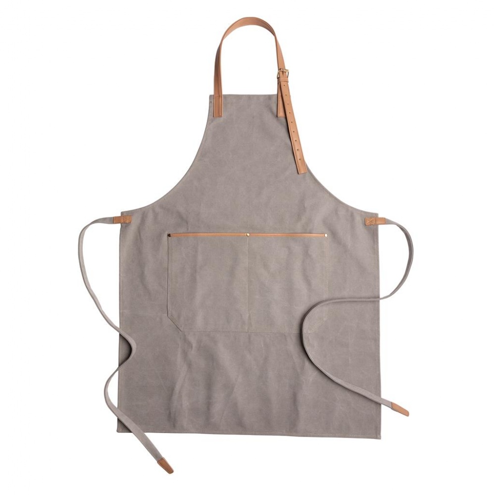 Logotrade promotional product image of: Deluxe canvas chef apron, grey