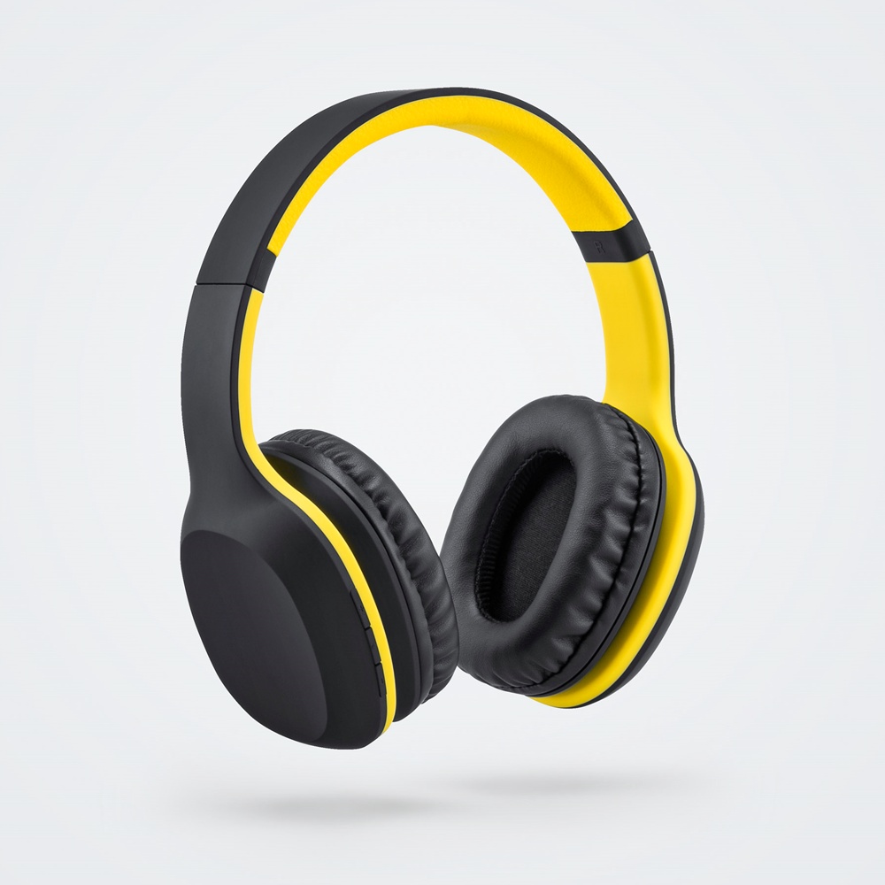 Logotrade promotional gift image of: Wireless headphones Colorissimo, yellow