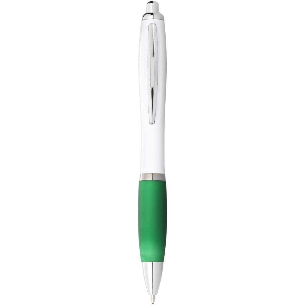 Logo trade promotional giveaway photo of: Ballpoint pen Nash, green