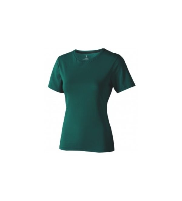 Logotrade promotional item image of: Nanaimo short sleeve ladies T-shirt, dark green