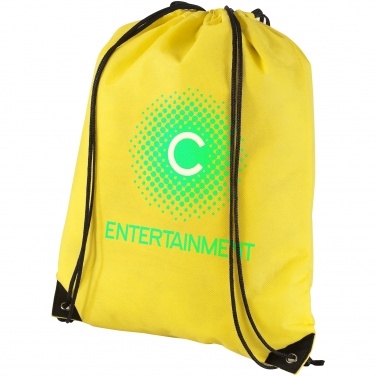 Logo trade promotional giveaway photo of: Evergreen non woven premium rucksack eco, light yellow