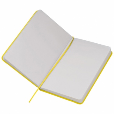 Logo trade promotional giveaways image of: A5 note book 'Kiel'  color yellow