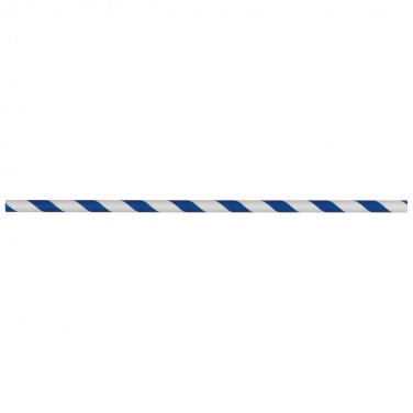 Logo trade promotional products image of: Set of 100 drink straws made of paper, white blue