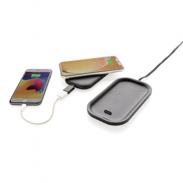 Logotrade corporate gift image of: Wireless charging 5.000 mAh powerbank base, black