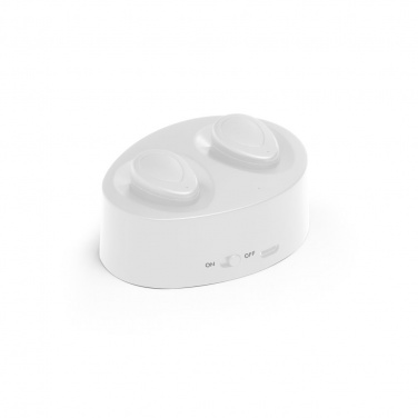 Logo trade promotional product photo of: Wireless earphones CHARGAFF, white