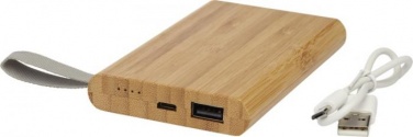 Logotrade corporate gift picture of: Tulda 5000 mAh bamboo power bank, light brown