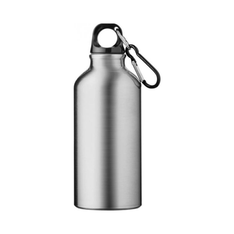 Logotrade promotional items photo of: Oregon drinking bottle with carabiner, silver