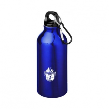 Logotrade corporate gift picture of: Oregon drinking bottle with carabiner, blue
