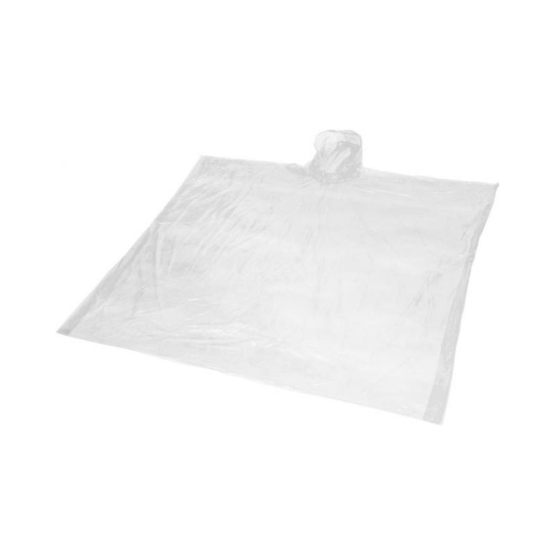 Logotrade promotional products photo of: Ziva disposable rain poncho, white
