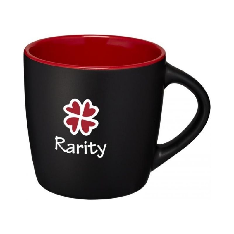 Logo trade promotional products picture of: Riviera ceramic mug, black/red
