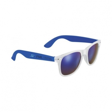 Logo trade promotional merchandise image of: Sun Ray Mirror sunglasses, royal blue