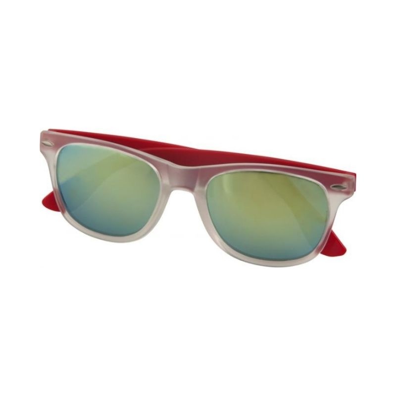 Logo trade advertising product photo of: Sun Ray Mirror sunglasses, red