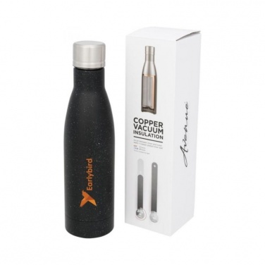 Logo trade corporate gifts picture of: Vasa speckled copper vacuum insulated bottle, black