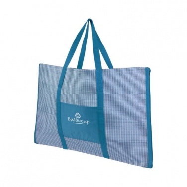 Logo trade advertising product photo of: Bonbini foldable beach tote and mat, process blue
