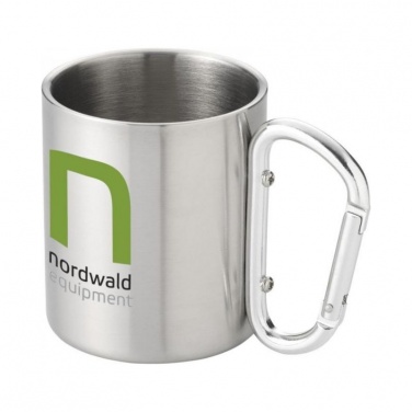 Logotrade business gift image of: Alps isolating carabiner mug, silver