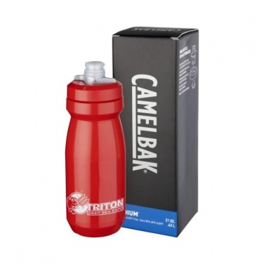 Logo trade promotional merchandise image of: Podium 620 ml sport bottle, red