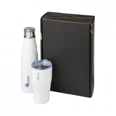 Logotrade promotional merchandise photo of: Hugo copper vacuum insulated gift set, white
