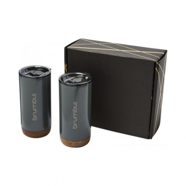 Logotrade advertising product picture of: Valhalla tumbler copper vacuum insulated gift set, grey