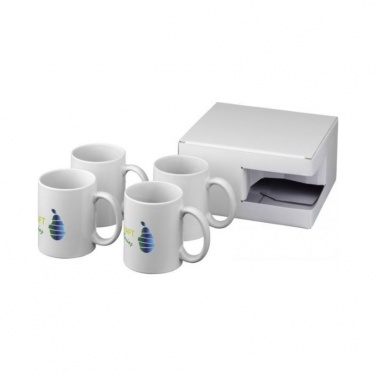 Logo trade promotional product photo of: Ceramic sublimation mug 4-pieces gift set, white