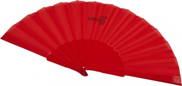 Logo trade promotional merchandise photo of: Maestral foldable handfan in paper box, red