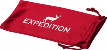 Logo trade promotional giveaways image of: Clean microfibre pouch for sunglasses, red