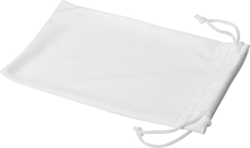 Logo trade promotional products picture of: Clean microfibre pouch for sunglasses, white