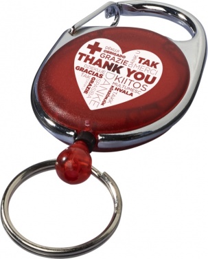 Logo trade promotional gift photo of: Gerlos roller clip key chain, red