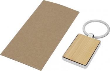 Logotrade advertising product image of: Neta bamboo rectangular keychain