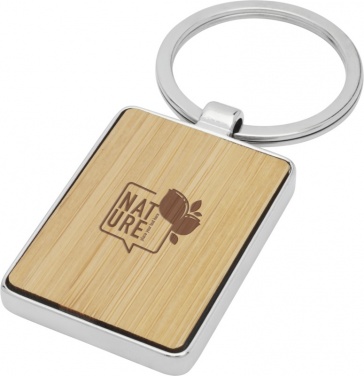 Logotrade promotional products photo of: Neta bamboo rectangular keychain