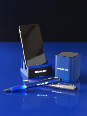 Logotrade corporate gift image of: Beam light-up Bluetooth® speaker, royal blue