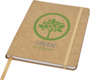 Logo trade advertising products picture of: Breccia A5 stone paper notebook, brown