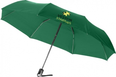 Logotrade promotional product image of: 21.5" Alex 3-section auto open and close umbrella, green