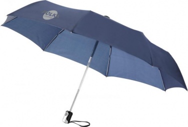 Logo trade promotional merchandise picture of: Alex 21.5" foldable auto open/close umbrella, navy blue