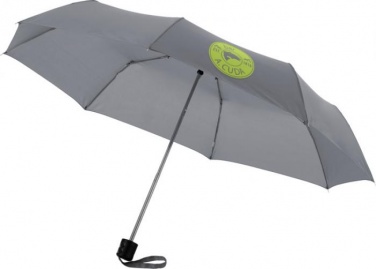 Logo trade advertising products picture of: 21,5'' Ida 3-section umbrella, grey