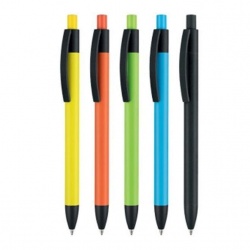 Logo trade promotional gifts image of: Pen, soft touch, Capri, yellow