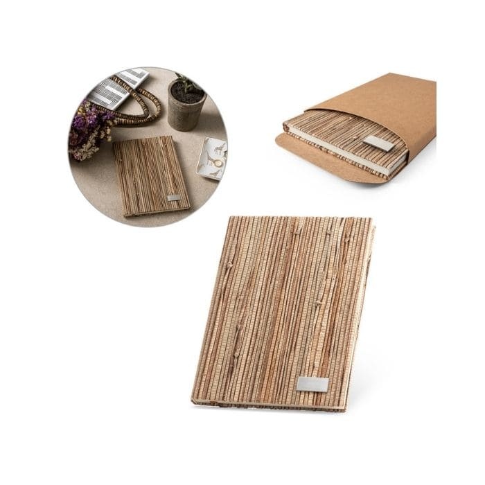 Logotrade promotional gift picture of: A5 Notebook Neruda from natural straw fibres