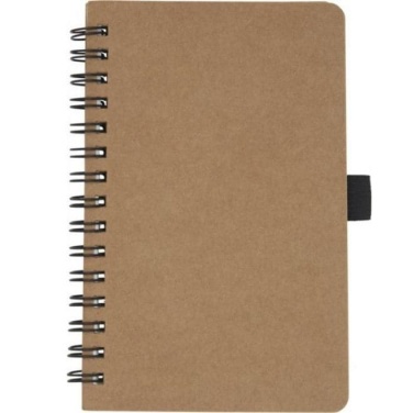 Logotrade promotional giveaways photo of: Cobble A6 wire-o recycled cardboard notebook, beige