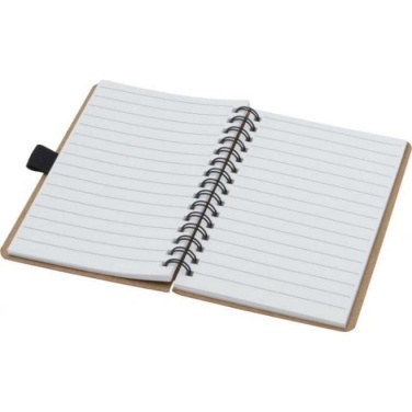 Logotrade promotional gifts photo of: Cobble A6 wire-o recycled cardboard notebook, beige